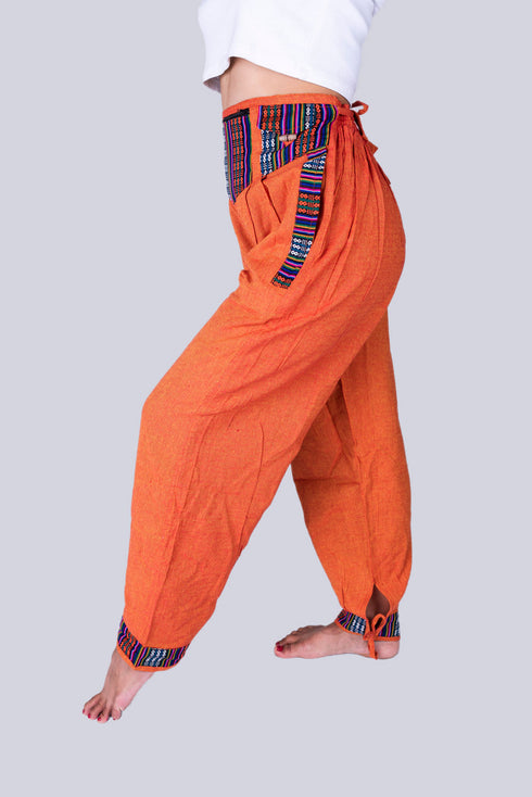 orange money belt yoga pant