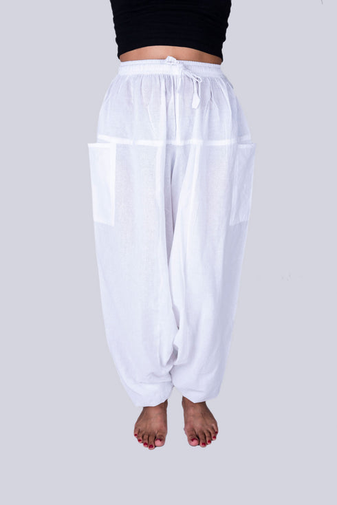 white aladdin yoga pant