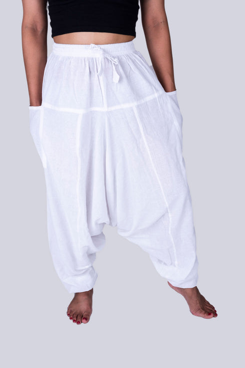 white aladdin yoga pant