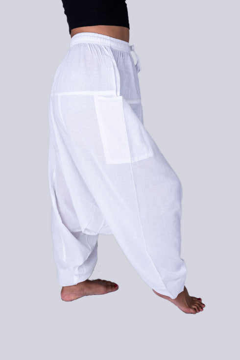 white aladdin yoga pant