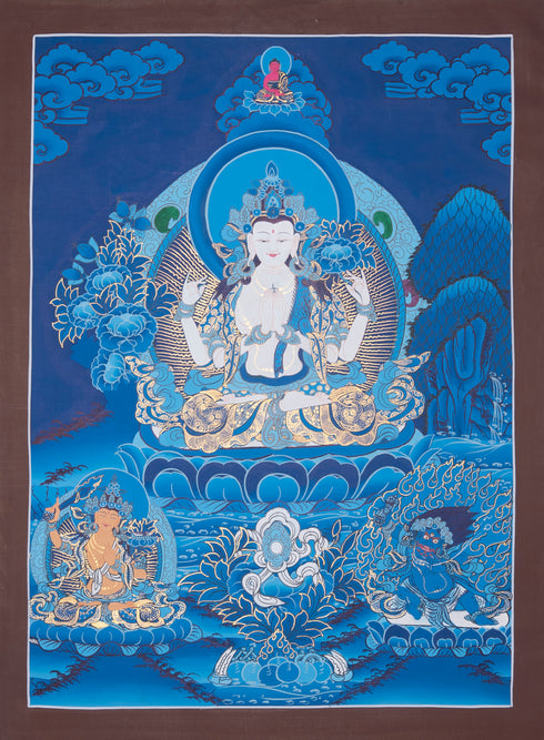 Chenrezig Mandala Painting: An Emblem of Compassionate Enlightenment