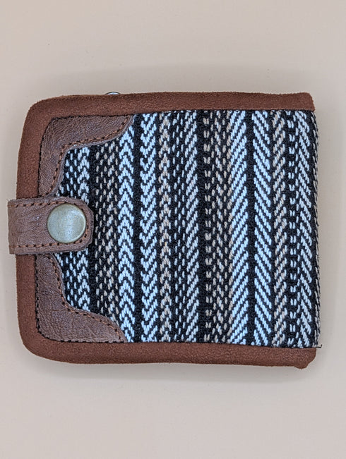 Back of cotton bi-fold wallet