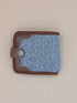 front face of cotton bi-fold wallet