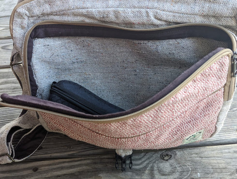 hemp bag with sunglasses