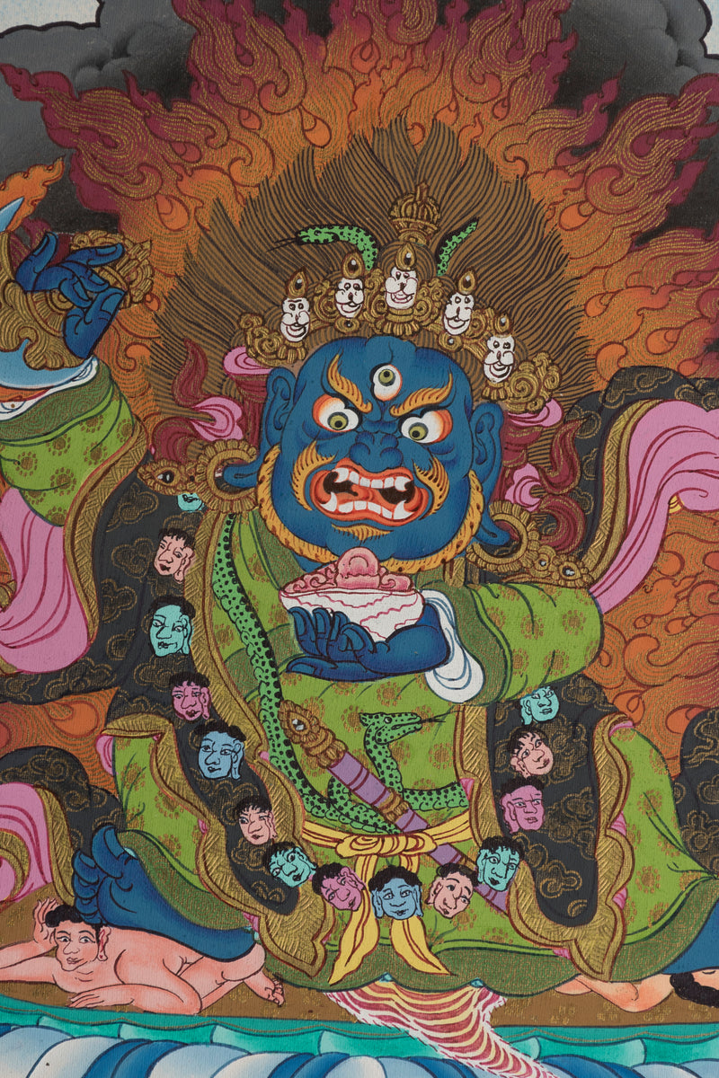 Mahakal Thangka | Tibetan Thangka Art of Protector Deity – Samatha Shop